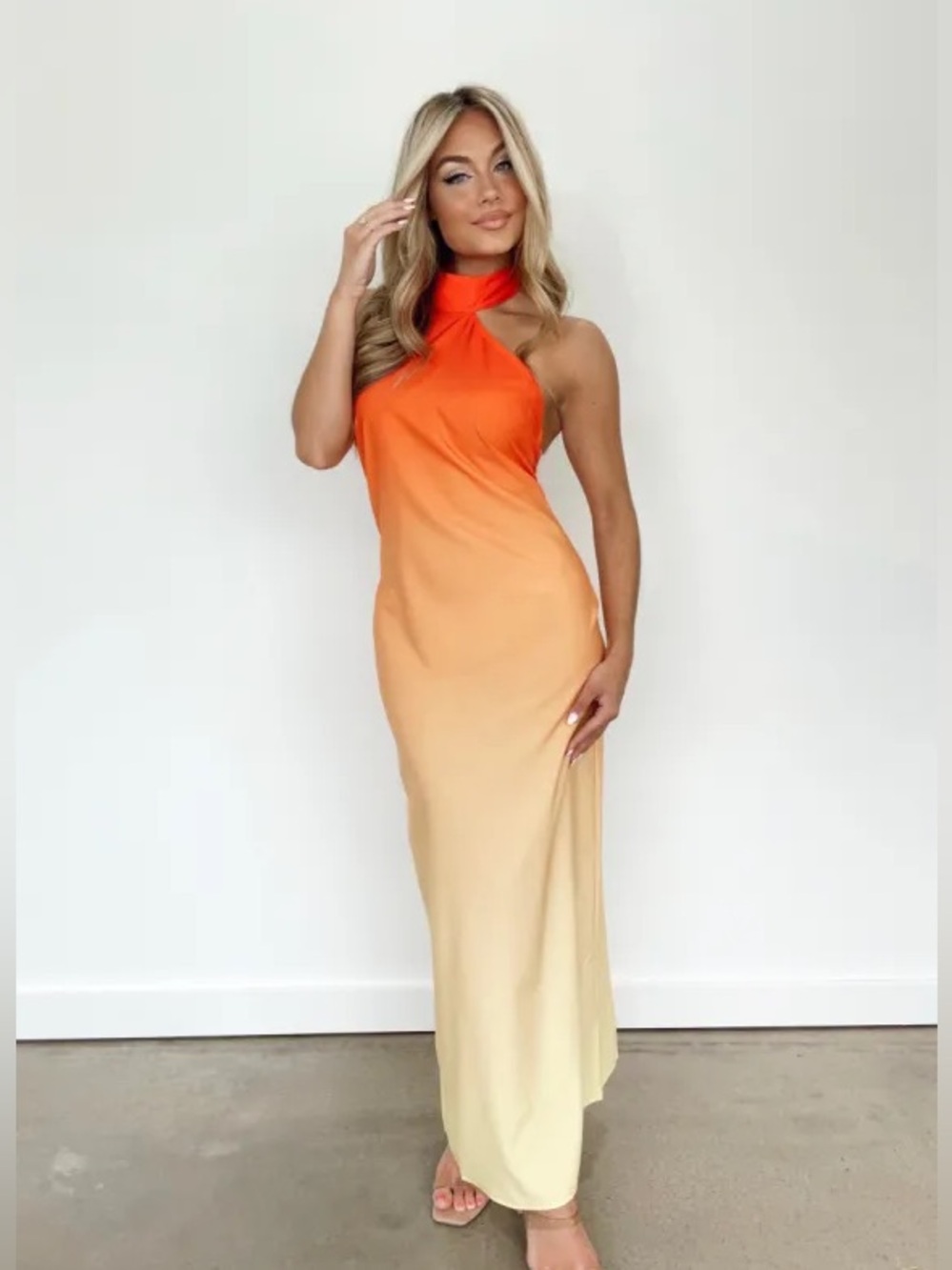 NWT Orange Ombre Maxi Dress